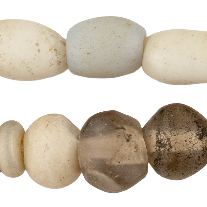 White Opate Antique European Trade Beads #16996