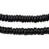 Dark Navy Blue Disk Coconut Shell Beads (8mm)