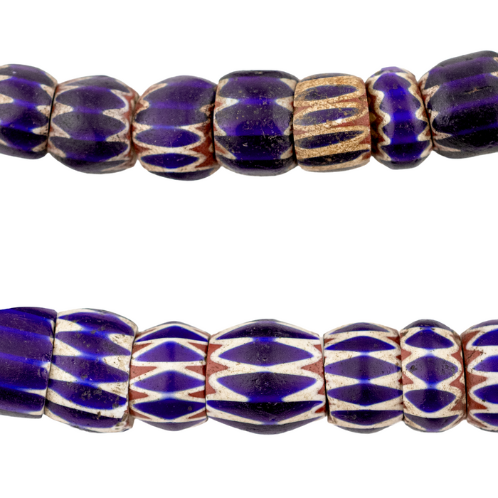 Rare Antique Faceted Venetian Chevron Beads (12mm)