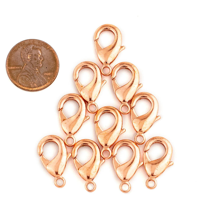 Copper Lobster Clasps (19mm, Set of 20) - The Bead Chest