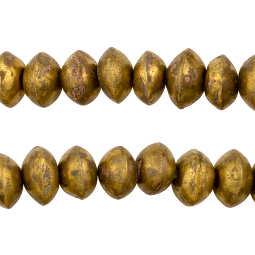Mali Brass Bicone Beads (7x11mm)