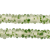 Forest Green Mist Rondelle Recycled Glass Beads (11mm)