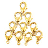 Brass Lobster Clasps (15mm, Set of 50)