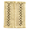 Brass Lattice Rectangular Baule Pendant Bead (45x36mm)