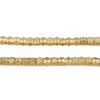 Brass Faceted Diamond Cut Beads (4mm, Large Hole)