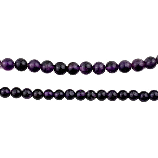 Dark Round Amethyst Beads (4mm) - The Bead Chest