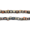 Teal Rainbow Stripe Java Gooseberry Beads