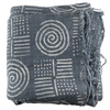 Grey Bogolan Mali Mud Cloth (Spiral Design)