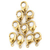 Brass Lobster Clasps (12mm, Set of 50)