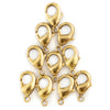 Brass Lobster Clasps (12mm, Set of 20)