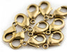 Brass Lobster Clasps (12mm, Set of 50) - The Bead Chest