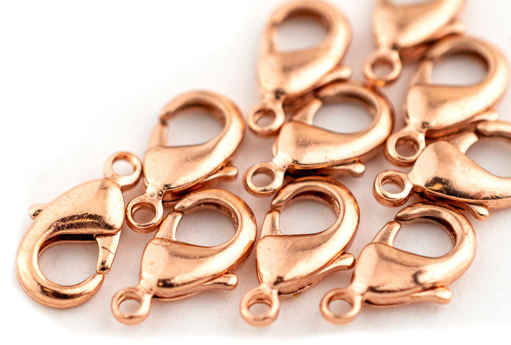 Copper Lobster Clasps (12mm, Set of 20) - The Bead Chest