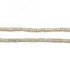 White Metal Tube Ethiopian Beads (7x3mm)