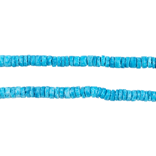 Dark Turquoise Sliced Shell Heishi Beads (3mm)