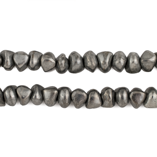 Silver Rugged Nugget Beads (5x8mm)