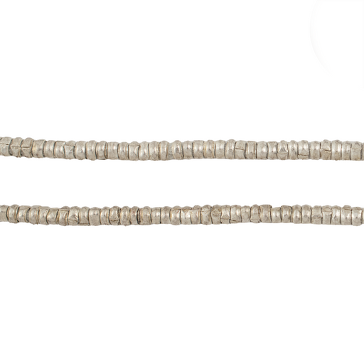 Silver Heishi Ethiopian Beads (3mm)