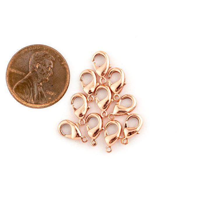 Copper Lobster Clasps (9.5mm, Set of 20) - The Bead Chest