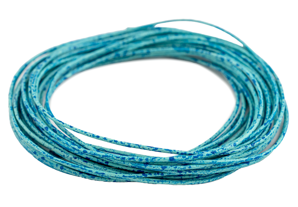 1.0mm Turquoise Speckled Round Leather Cord (15ft)
