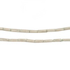 White Metal Tube Ethiopian Beads (2mm)