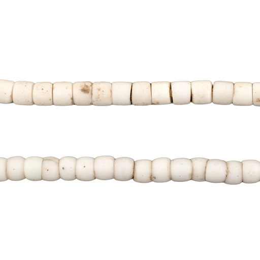 Old White Kenya Turkana Beads - The Bead Chest