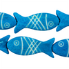 Azul Blue Fish-shaped Carved Bone Beads (42x15mm)