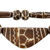 Fancy Brown Pumket Style Mixed Bone Beads (Long Strand)