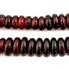 Dark Red Horn Disk Beads (Graduated)