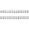 Shiny Silver Ridged Round Beads (6mm)