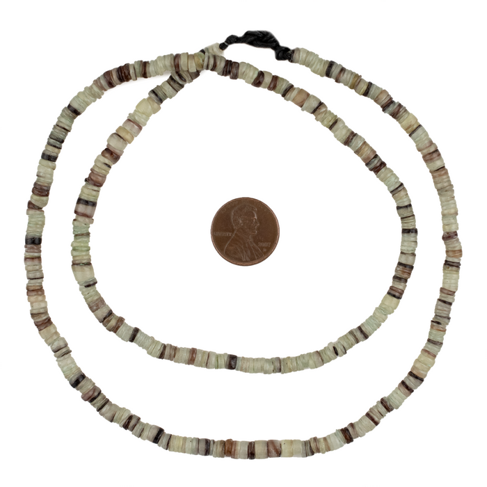 Light Green Natural Shell Heishi Beads (5mm)