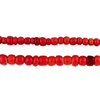 Old Red Ethiopian White Heart beads (6mm)