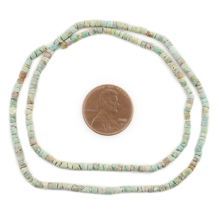 Rustic Green Afghan Turquoise Stone Beads (2.5mm)