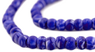 Dark Blue & White Swirl Padre Beads (9mm) - The Bead Chest