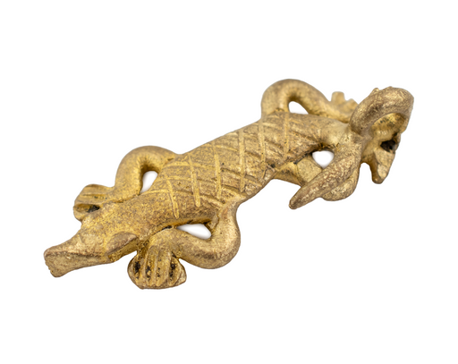 Ghanaian Lizard Brass Pendant from Africa