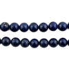 Vintage Round Dark Lapis Lazuli Beads (8mm)