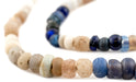 Assorted Blue & White Ethiopian Moon Beads - The Bead Chest