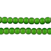Bright Green White Heart Beads (7mm)
