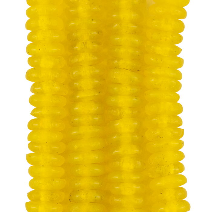 Yellow Rondelle Recycled Glass Beads