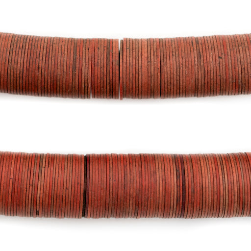 Vintage Red Vinyl Phono Record Beads (14mm) - The Bead Chest