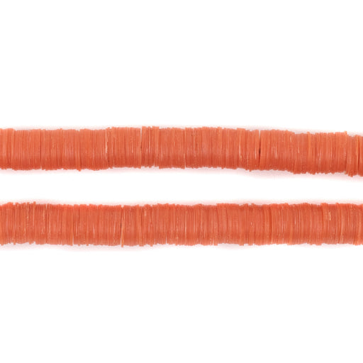 Translucent Orange Vinyl Phono Record Beads (6mm) (2 Pack) - The Bead Chest