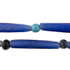 Rare Jumbo Antique Russian Blue Tube Beads #17252