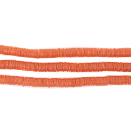 Translucent Orange Vinyl Phono Record Beads (4mm) (2 Pack) - The Bead Chest