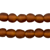 Dark Amber Recycled Glass Beads (11mm)