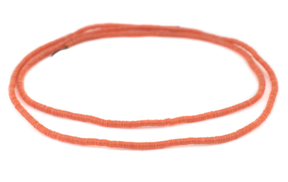 Translucent Orange Vinyl Phono Record Beads (3mm) (5 Pack) - The Bead Chest