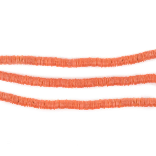 Translucent Orange Vinyl Phono Record Beads (3mm) (5 Pack) - The Bead Chest