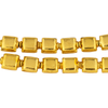 Antiqued Brass Hollow Square Beads (9x8mm)