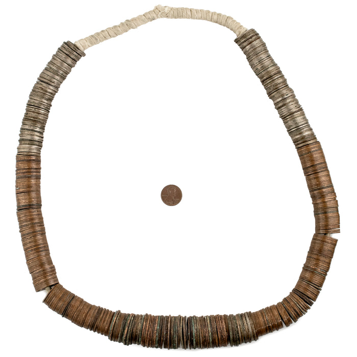 West African British Colonial Coin Beads #16139