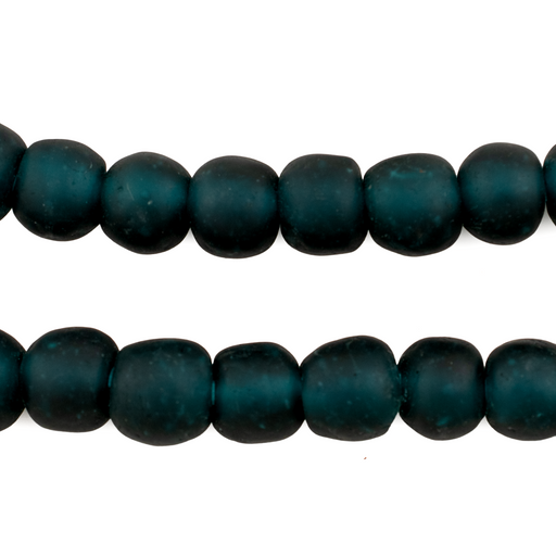 Alpine Teal Recycled Glass Beads (11mm) - The Bead Chest