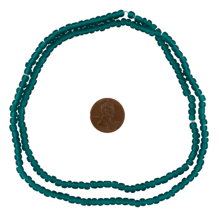 Teal Matte Glass Seed Beads (4mm)