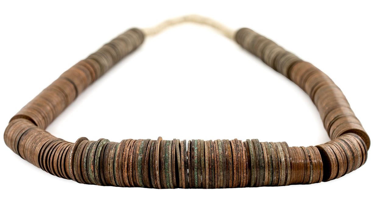 West African British Colonial Coin Beads #16139