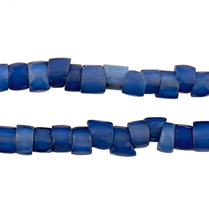 Faceted Russian Blue Trade Beads (7-8mm) #17219